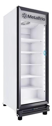 Enfriador Vertical 1 Puerta 21 Pies Cristal Corrido Color Blanco