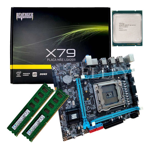 Kit Placa Mãe Processador Xeon E5 2670-v2 16ram Ddr3 1600mhz