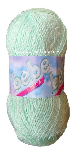 Estambre Bebe Seda Madejas De 100g Color Menta