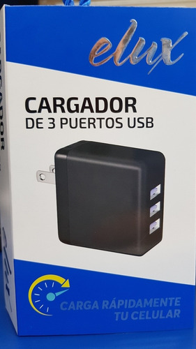 Cargador 3 Puertos Usb