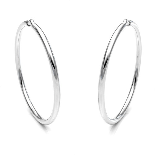 Aretes Arracadas De Plata 925 Redondas 5.5 Cm Agálea Joyería