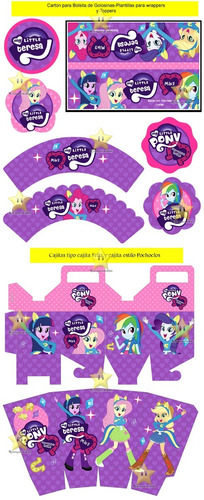 Kit Imprimible Candy Bar My Little Pony Equestria Girls Mas