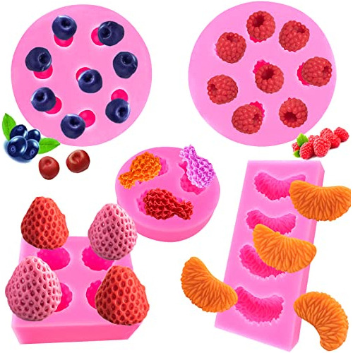 Moldes De Fondant En Forma De Fruta, Paquete De 5, Moldes De