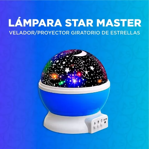 Lámpara Velador Giratorio Proyector De Estrellas Infantil