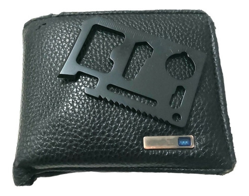 Imagen 4 de 7 de Tarjeta De Supervivencia 11 Funciones Acero Negro Con Funda