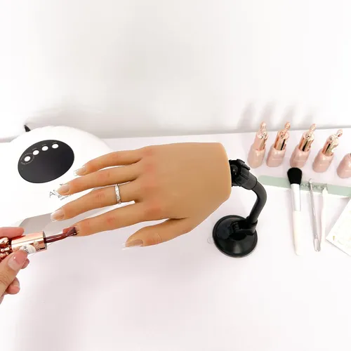 Mano De Práctica Uñas, Mano De Silicona Suave Nail Ar...