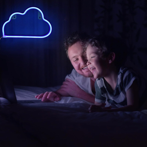 Baquler 4 Letreros De Neón De Nube Con Pilas O Usb, Luz De N