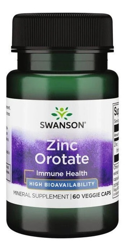 Orotato De Zinc 10 Mg 60 Cápsulas Vegetarianas