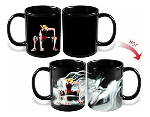 Taza De One Piece Luffy Zoro Haki Anime Térmica Cambia Color