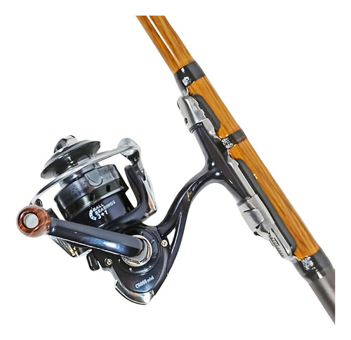 Kit Pesca Piau Molinete Cross Mini + Vara Telescópica 1,50m Cor Preto
