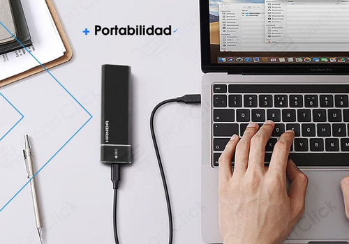 Imagen 4 de 10 de Adaptador M2 Ssd Usb C 3.1 Carry Disk Tarjeta Ngff B+m Key
