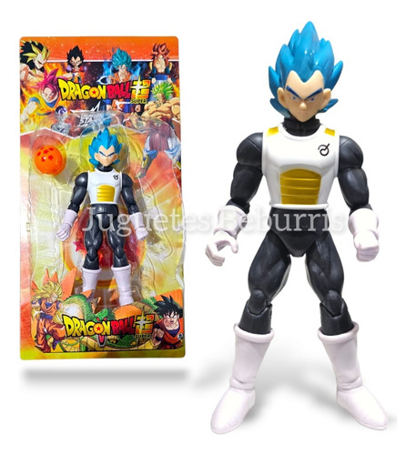 Muñeco Vegeta Super Sjj Blue. Articulado 19cm. Con Accesorio