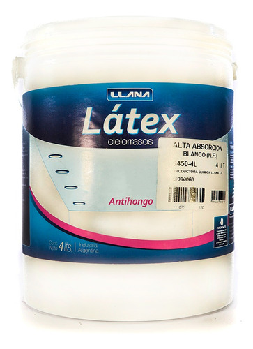 Latex Antihongo Llana Int/ext 20 Litros Blanco