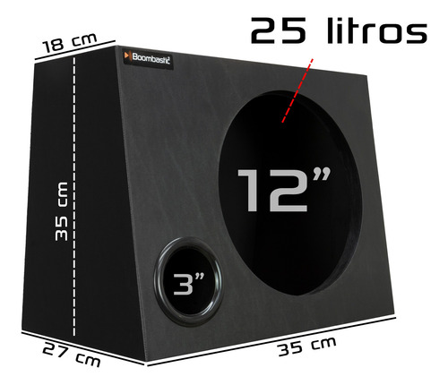 Caixa Box De Som Universal Dutada 1x12 P/ Falante 12