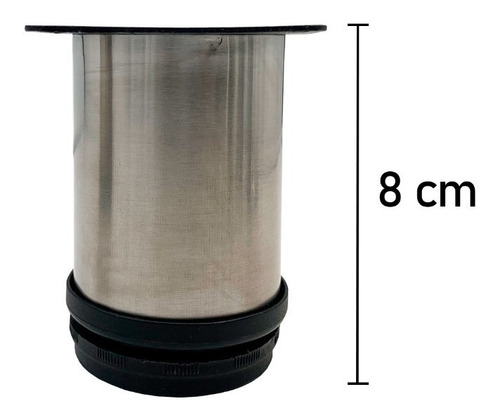 Imagen 3 de 3 de Set Patas Para Mueble Acero 80mm (6 Unidades)