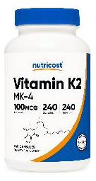 Suplemento Nutricost Vitamina K2 (mk4) 240 Cápsulas 100mcg