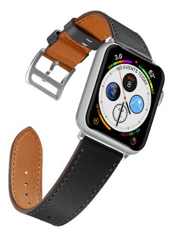 Malla De Cuero Para Apple Watch 38/40mm - Negro - Relojes.uy