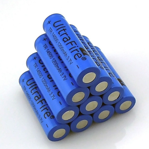 10pcs Tr 14500 3.7v 1200mah Li-ion Batería Recargable Litio 