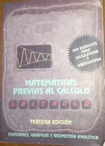Comprar Libro Matematicas Previas Al Calculo