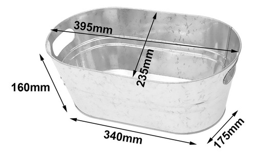 Ovalada De Metal Galvanizado, Cubo Galvanizado, Cubo