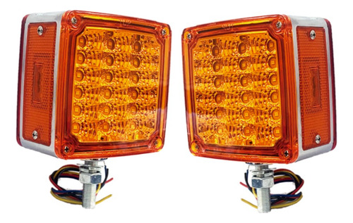 Luz Direcccional Cuadrado 4.5pLG 36led Func Ambar/roj 12-24v