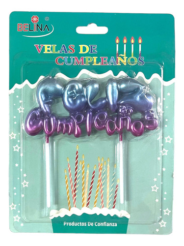 Set Velas Feliz Cumpleaños Violeta