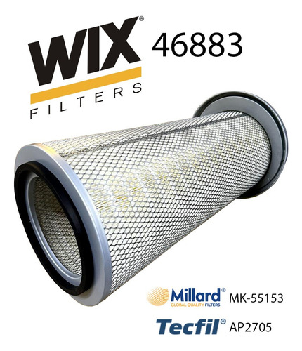 Filtro De Aire Wix Wa11537 (46883) Freightliner Y Kenworth 