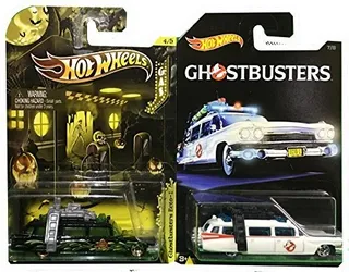 auto de los cazafantasmas juguete Hot Wheels 2016 Exclusivo Ghostbusters Ecto-1 Y 2014 Exclusi