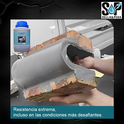 Impermeabilizante Sellador De Grietas 1 Kg Estructurales Gris Oscuro Satinado