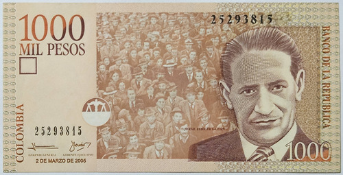 Billete 1000 Pesos 02/mar/2005 Colombia Unc