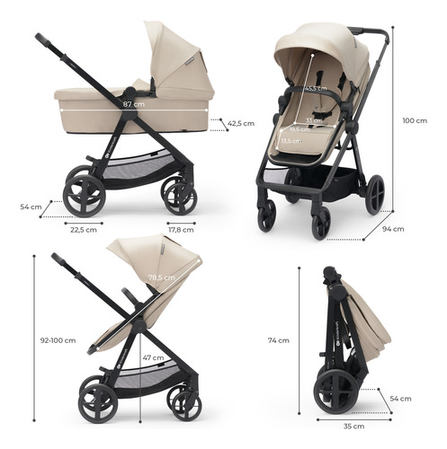 Coche Travel System Newly 3 En 1 Sand Beige
