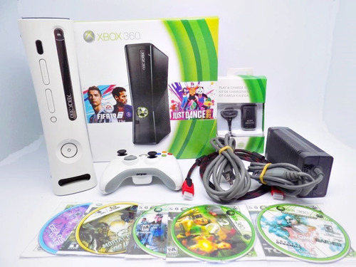 Xbox 360 Elite  ,1 Control,5  Juegos 5.0 Caja Dd 120 Gb 