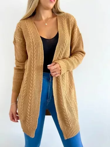 Saco Largo Acrilico Mujer Cardigan