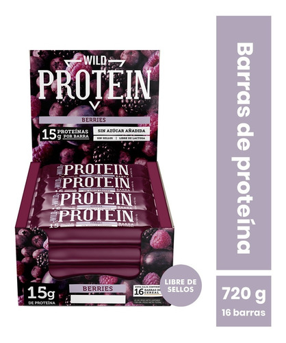 Imagen 1 de 1 de Wild Protein Berries 16 Unidades