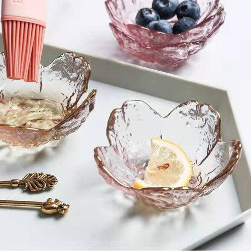 6 Mini Cuencos De Cristal Con Forma De Flor