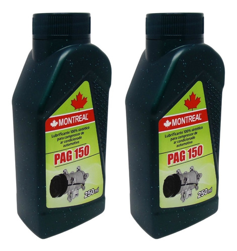 2 Oleos P/compressor Sintético Pag 150 Montreal 250ml