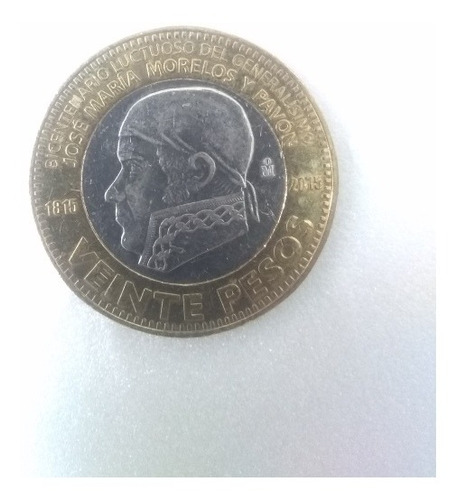 Moneda Conmemorativa De José María Morelos Y Pavón De $20