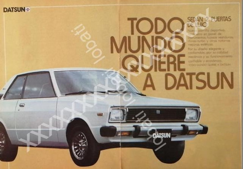 Cartel Retro Autos Nissan Datsun Sedan 1982 /792