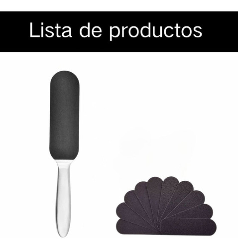 Lima De Pie De Manicura Profesional, Reutilizable, Acero Ino Plateado