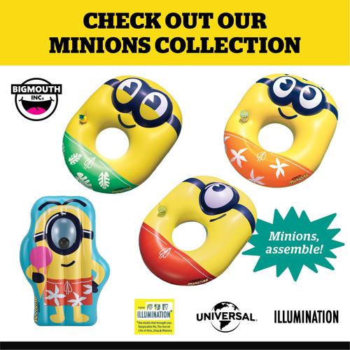 Bigmouth Inc. Minions Inflable Para Alberca Con Aspersor