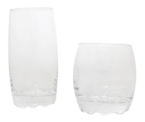Imagen 1 de 2 de Set De 12 Vasos De Cristal Glass Tumbler