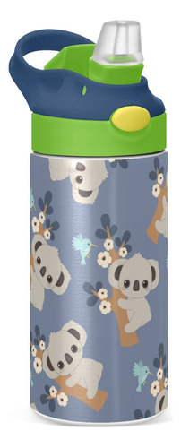 Botella Agua Paja Koala 12 Oz Bpa Para Escuela Viaje 226cr6a