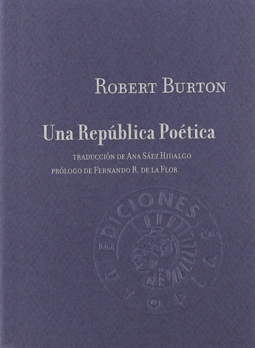 Una Republica Poética Robert Burton