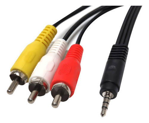 Cabo P2 3.5mm X 3 Rca Av Áudio Vídeo