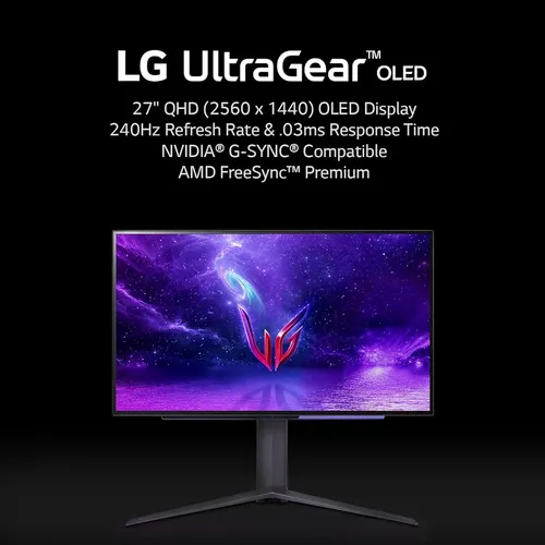 LG 27 Ultragear Oled Qhd Gaming Monitor Con 240hz .03ms Gtg