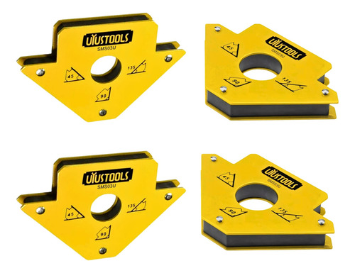 Pack 4 Escuadras Magnéticas Para Soldar De 25 Lb 3 Pulgadas