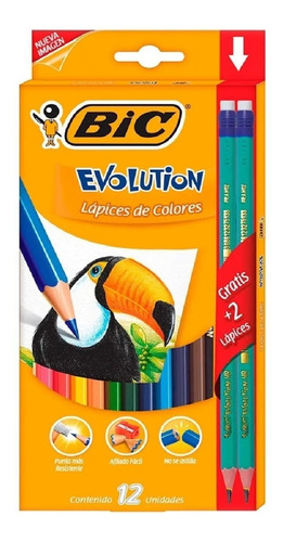 Colores Bic Evolution Estuche Con 12 Colores