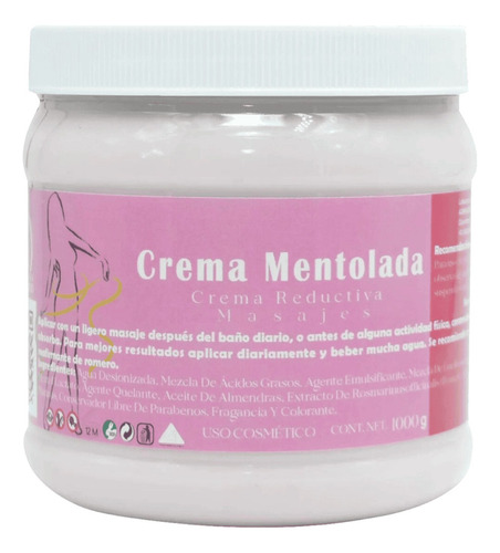 Crema Mentolada Reductiva Rosa 1 Kilo