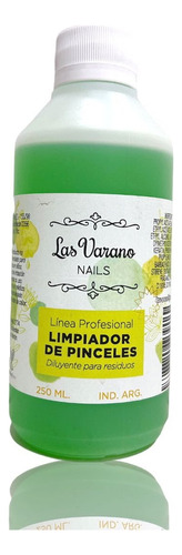 Limpiador De Pinceles Las Varano Uñas Profesional 250ml