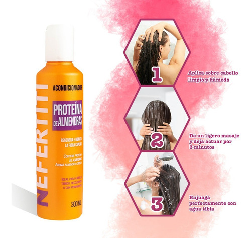 Acondicionador Para Cabello De Almendra 300 Ml Nefertiti